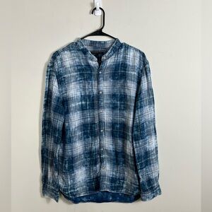 John Varvatos Plaid Flannel Button Up Mens Medium